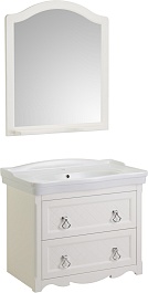 ASB-Woodline Мебель для ванной Верано 85 слоновая кость – фотография-2